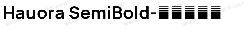 Hauora SemiBold字体转换